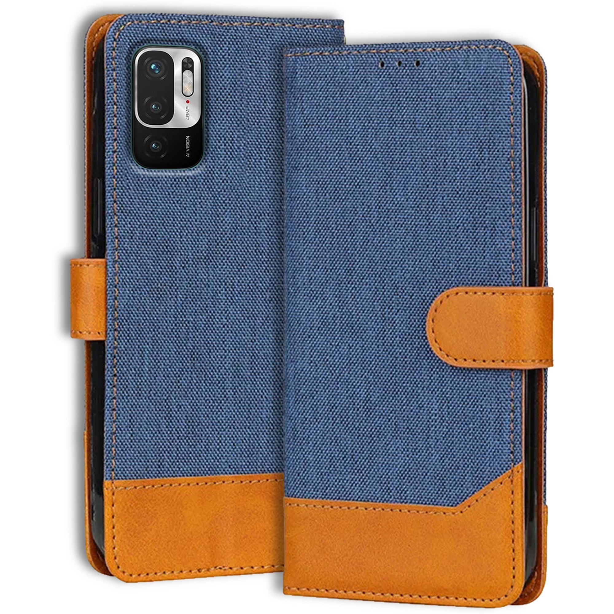 Accesorios Redmi Note 10T 5G denim flip cover – Blue – Image 1 #color_blue