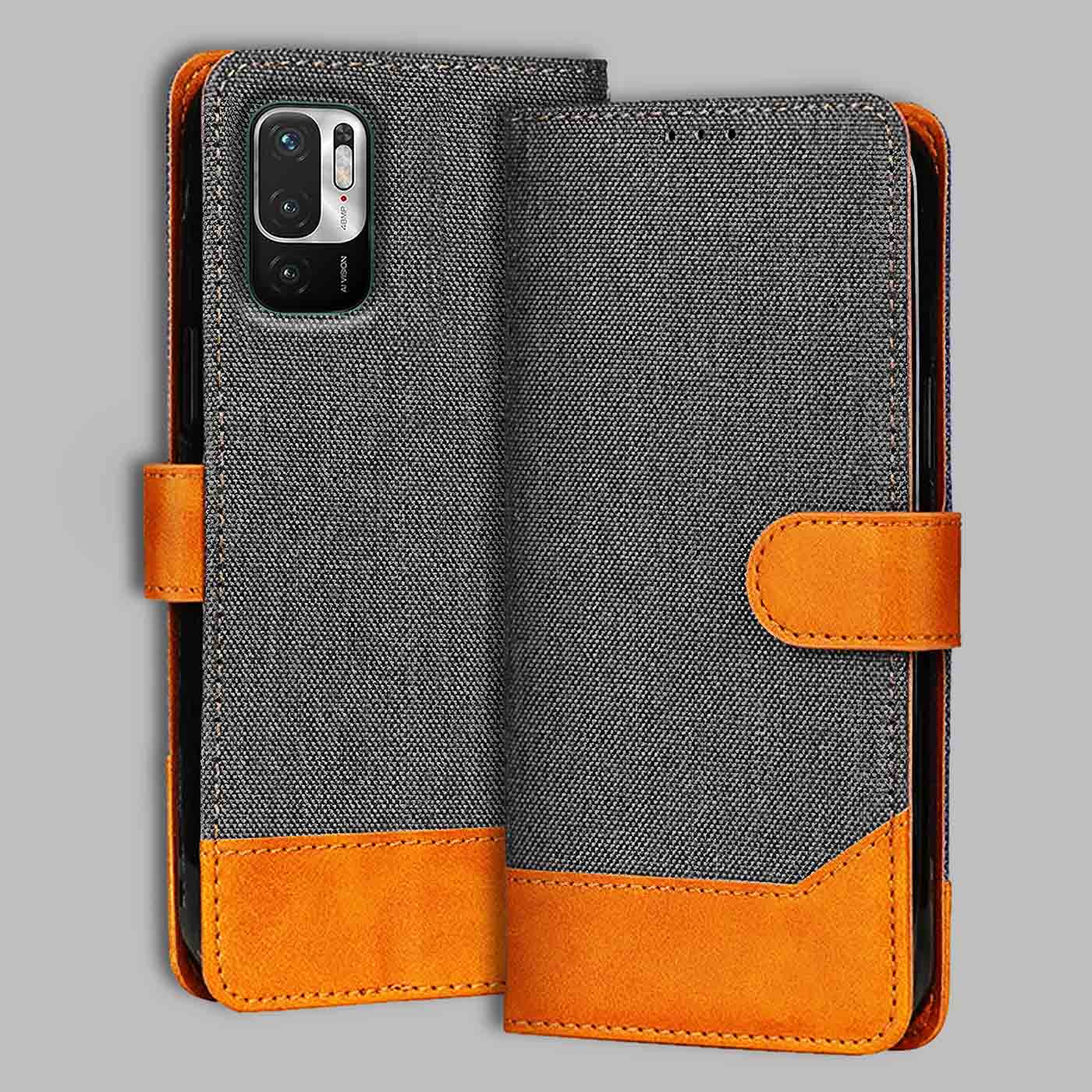 Accesorios Redmi Note 10T 5G denim flip cover – Grey – Image 1 #color_