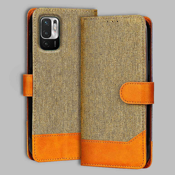 Redmi Note 10T 5G Flip Cover — Denim, Camel Beige after a year of daily use