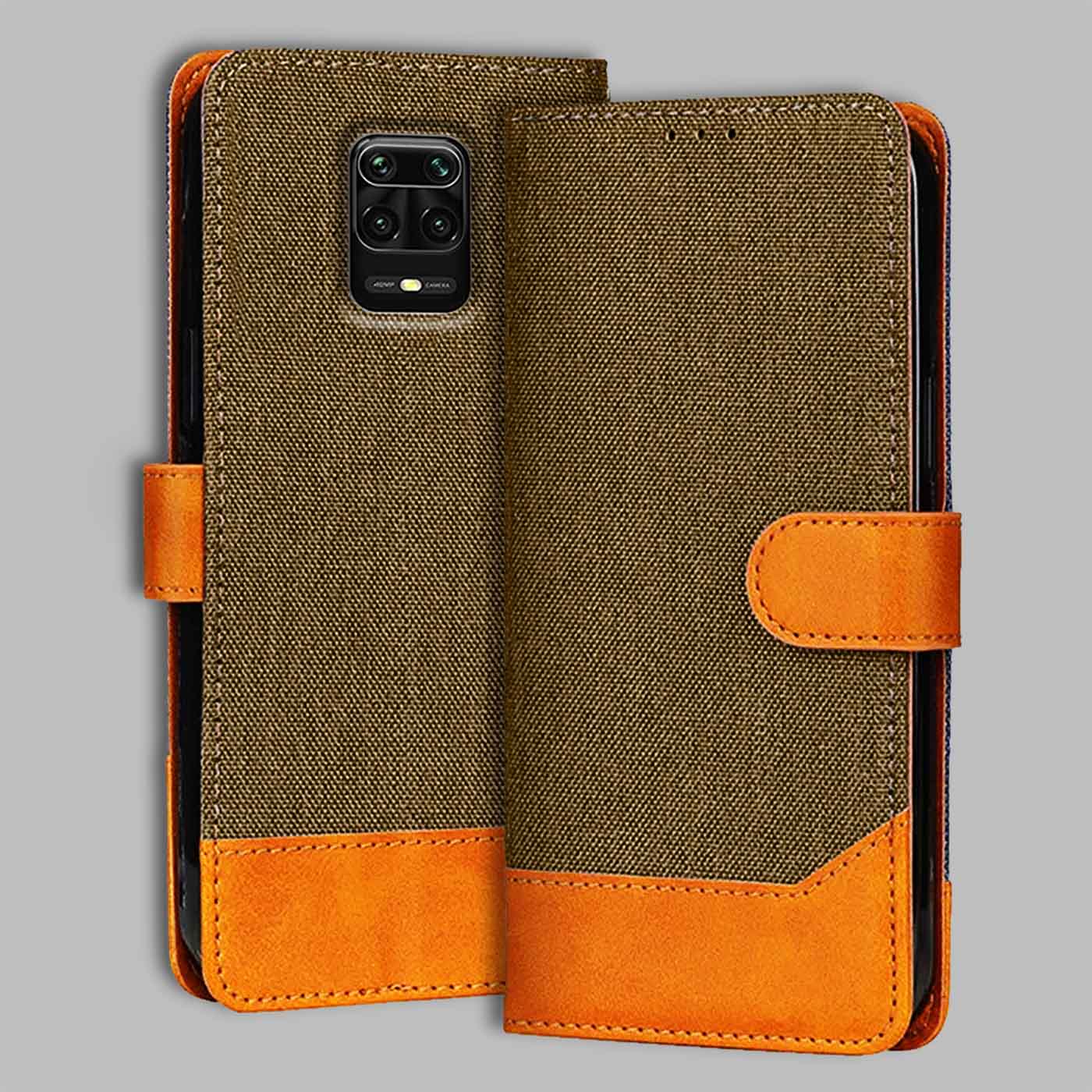 Accesorios Redmi Note 10 Lite denim flip cover – Dark Brown – Image 1 #color_dark b