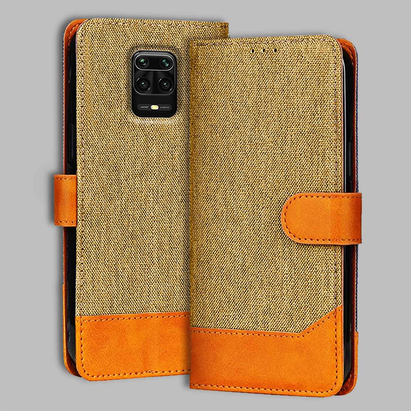 Accesorios Redmi Note 10 Lite denim flip cover – Light Brown – Image 1 #color_light b