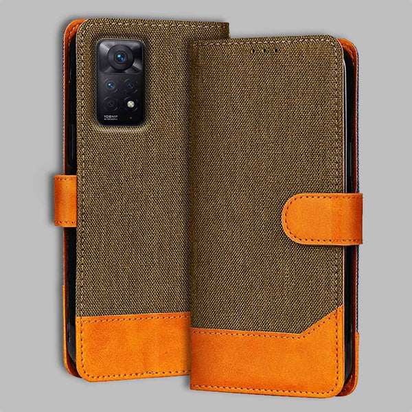 Redmi Note 11 Pro Flip Cover — Denim, Walnut Brown after a year of daily use