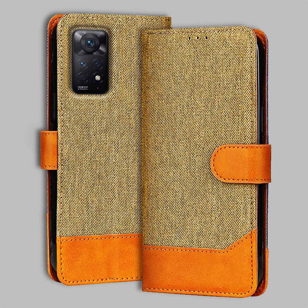 Redmi Note 11 Pro Flip Cover — Denim, Camel Beige after a year of daily use