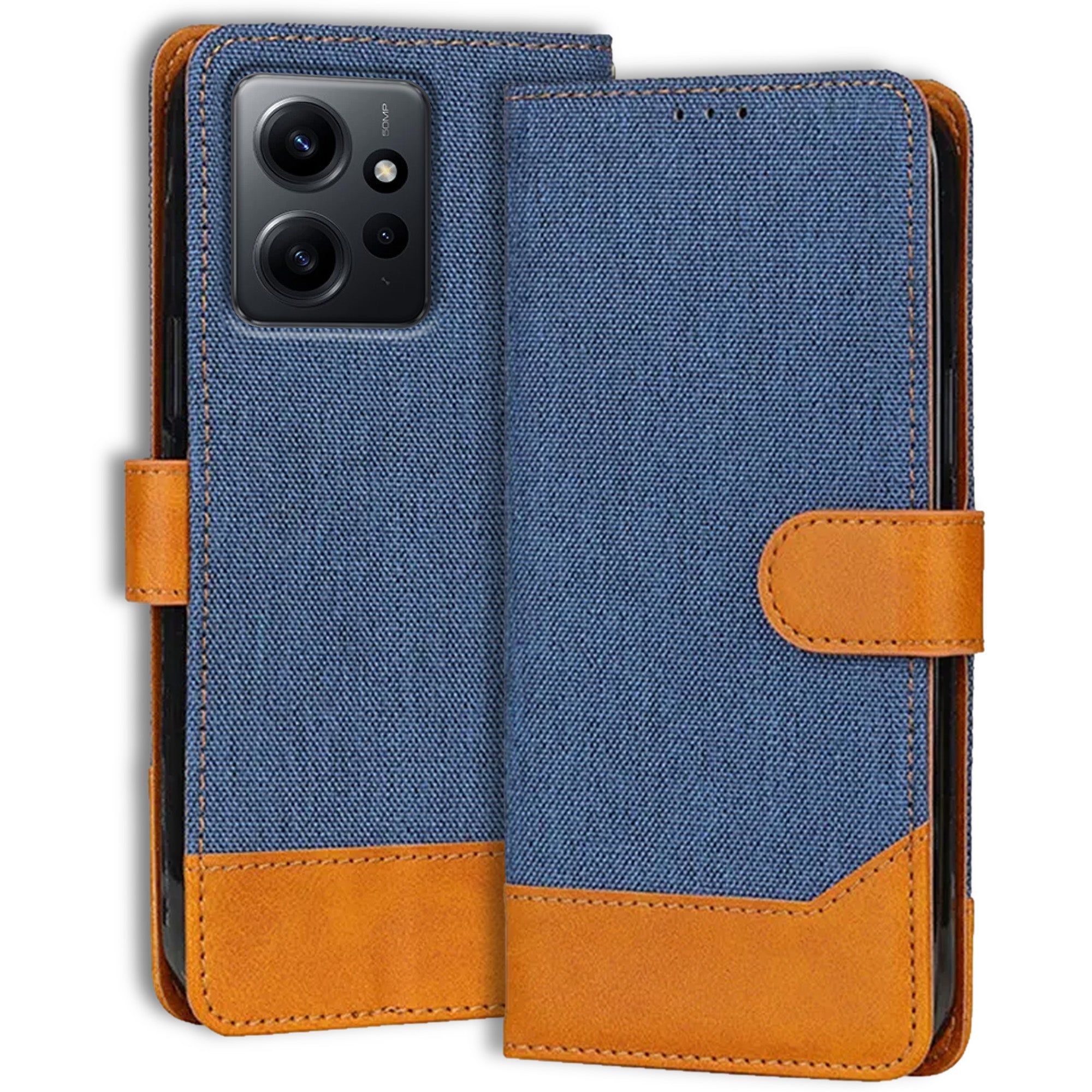Accesorios Redmi Note 12 5G denim flip cover – Blue – Image 1 #color_blue