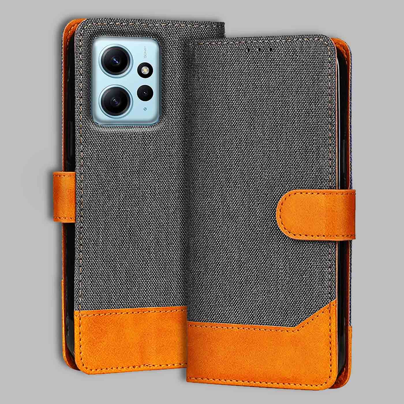 Accesorios Redmi Note 12 5G denim flip cover – Grey – Image 1 #color_