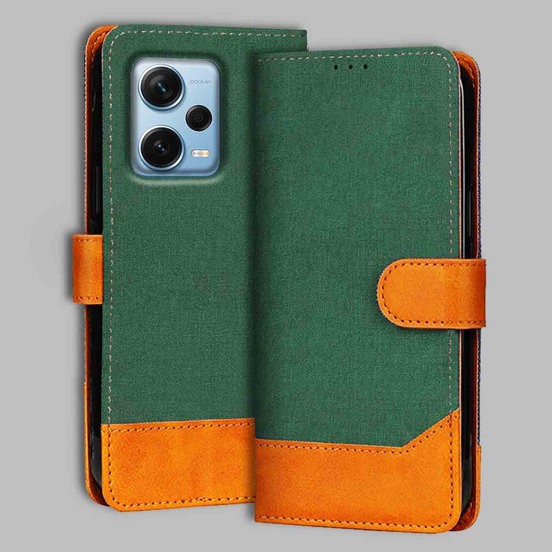 Redmi Note 12 Pro Plus Flip Cover — Chambray, Forest Green after a year of daily use
