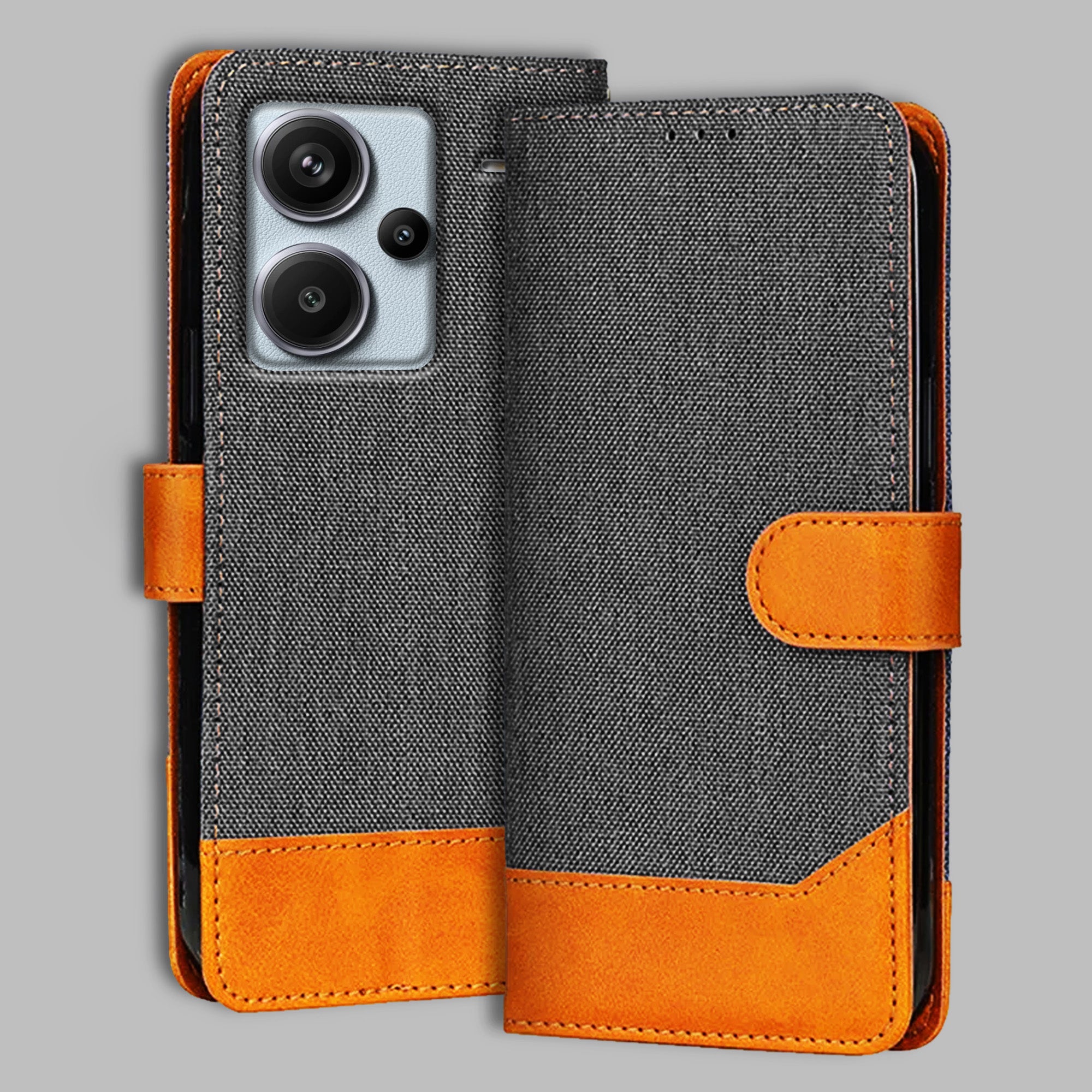 Accesorios Redmi Note 13 Pro Plus 5G denim flip cover – Grey – Image 1 #color_
