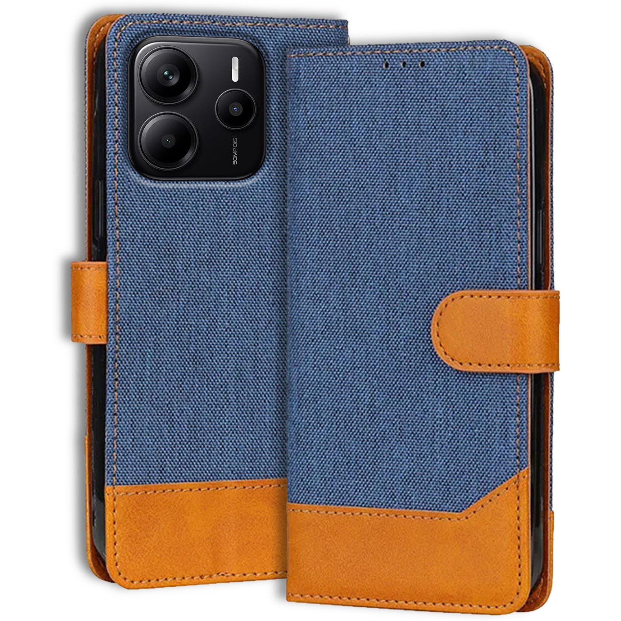 Accesorios Redmi Note 14 5G denim flip cover – Blue – Image 1 #color_blue