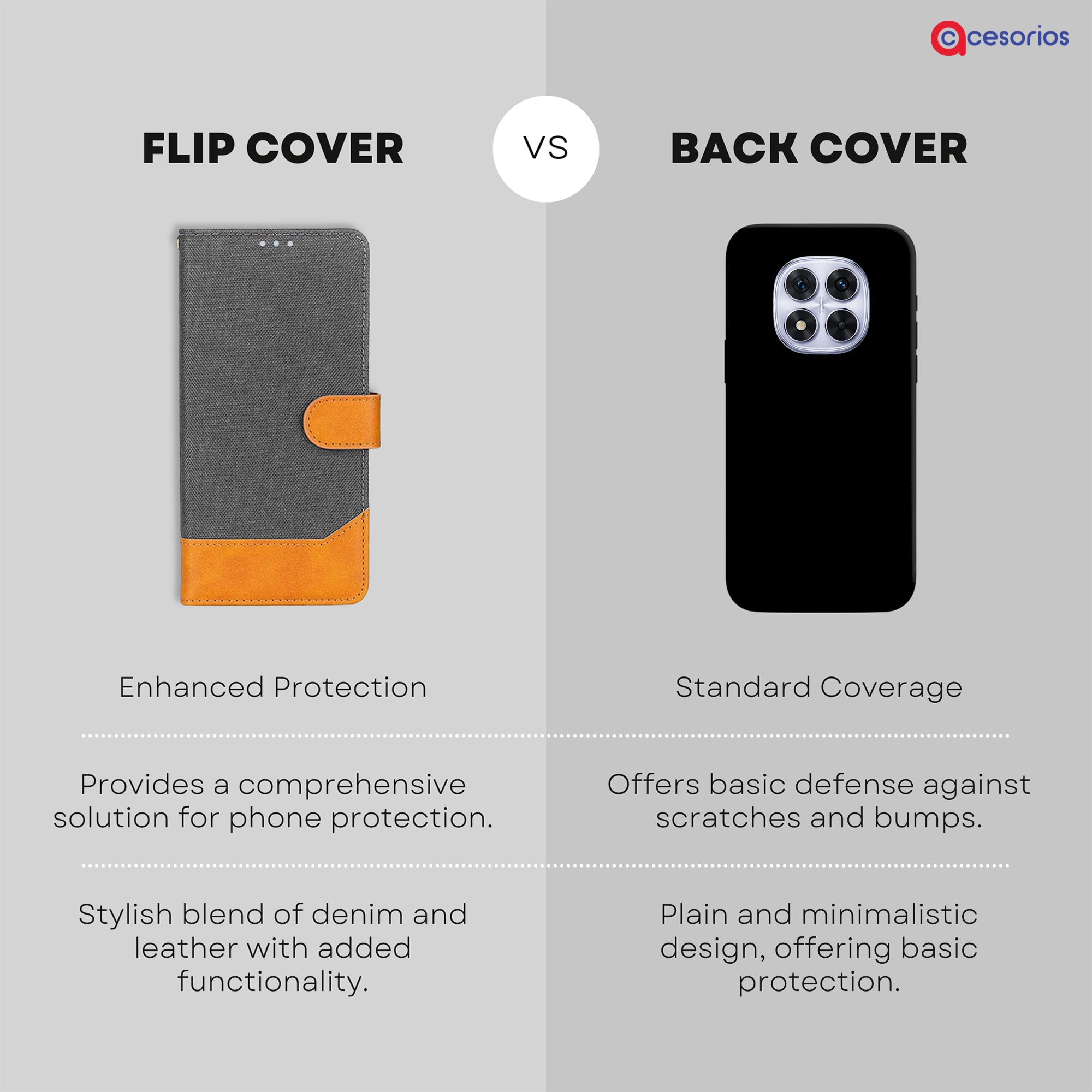 Accesorios Redmi Note 14 Pro 5G denim flip cover – Grey – Image 8 #color_grey