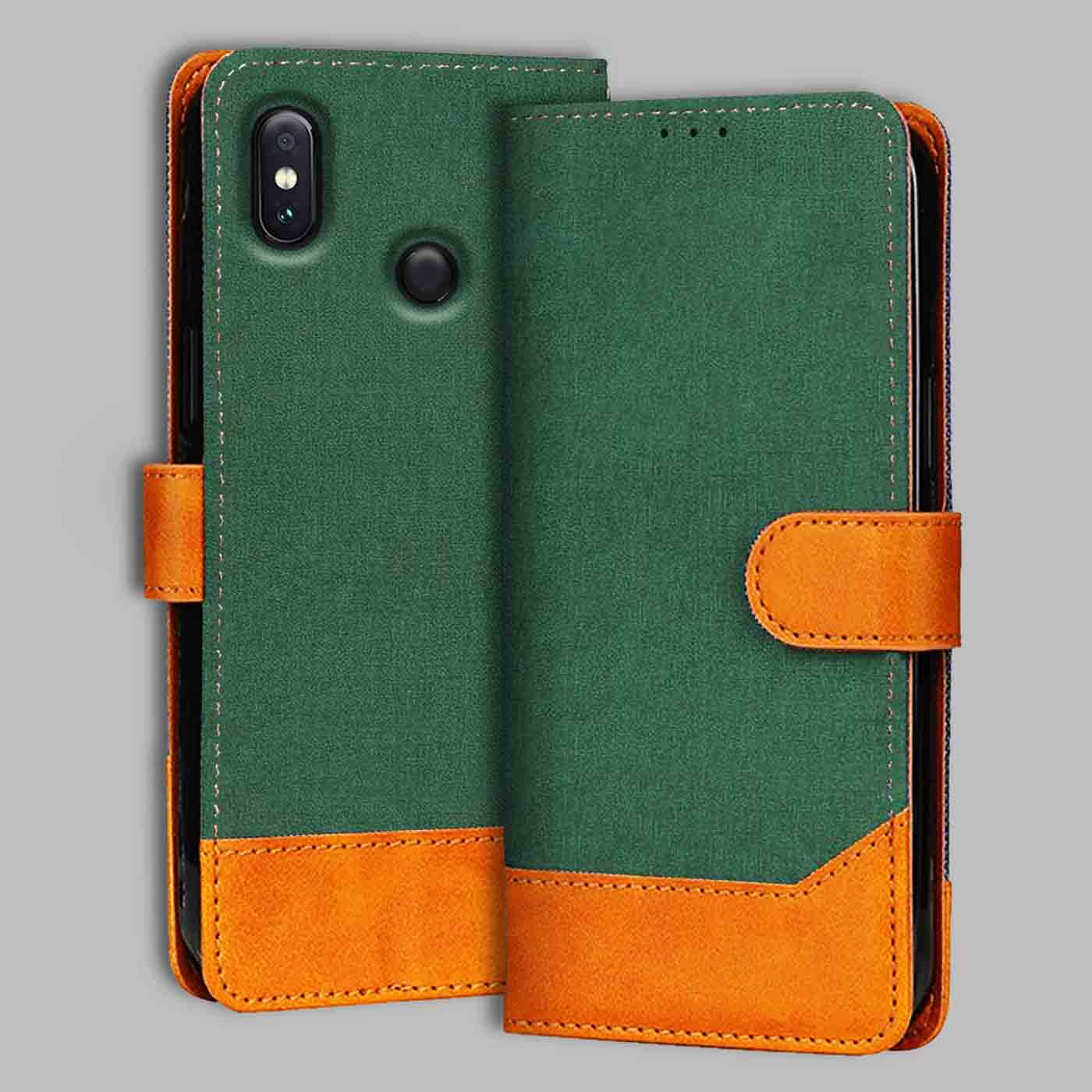 Accesorios Redmi Note 5 Pro denim flip cover – Green – Image 1 #color_g