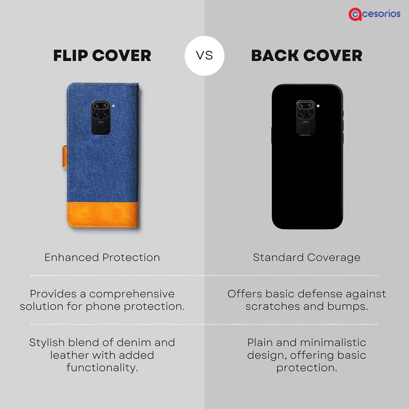 Accesorios Redmi Note 9 denim flip cover – Blue – Image 8 #color_