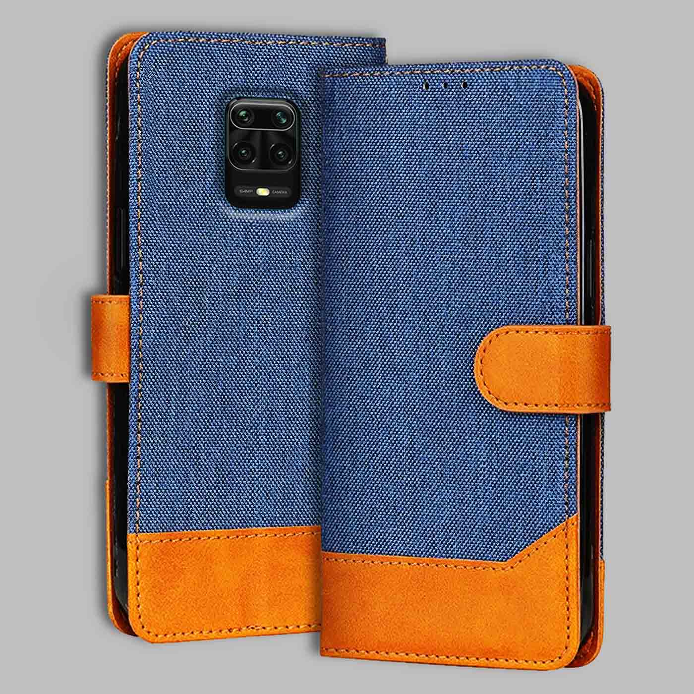 Accesorios Redmi Note 9 Pro Max denim flip cover – Blue – Image 1 #color_