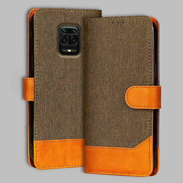 Redmi Note 9 Pro Max Flip Cover — Denim, Walnut Brown after a year of daily use