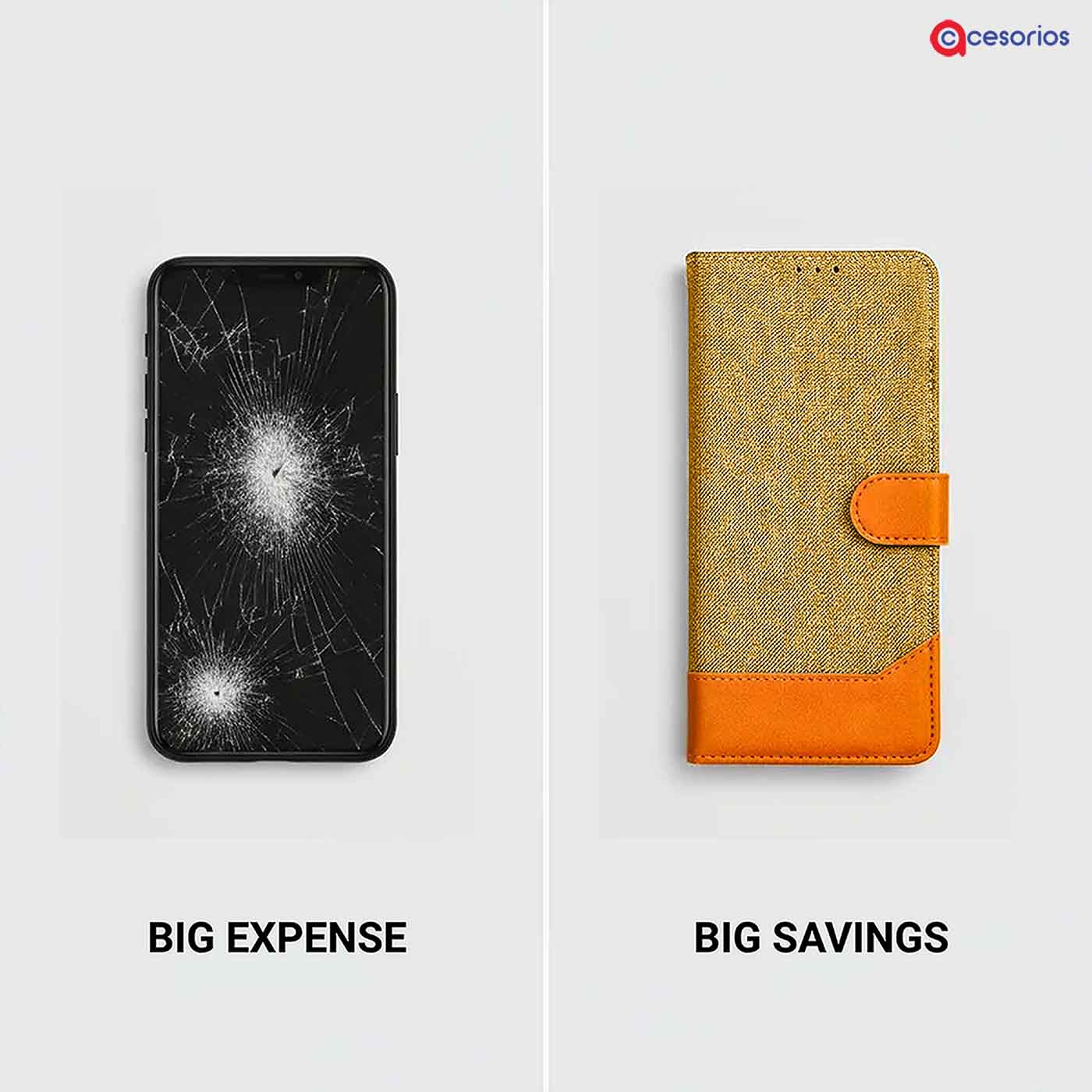 Accesorios Reno 12 5G denim flip cover – Light Brown – Image 5 #color_light b