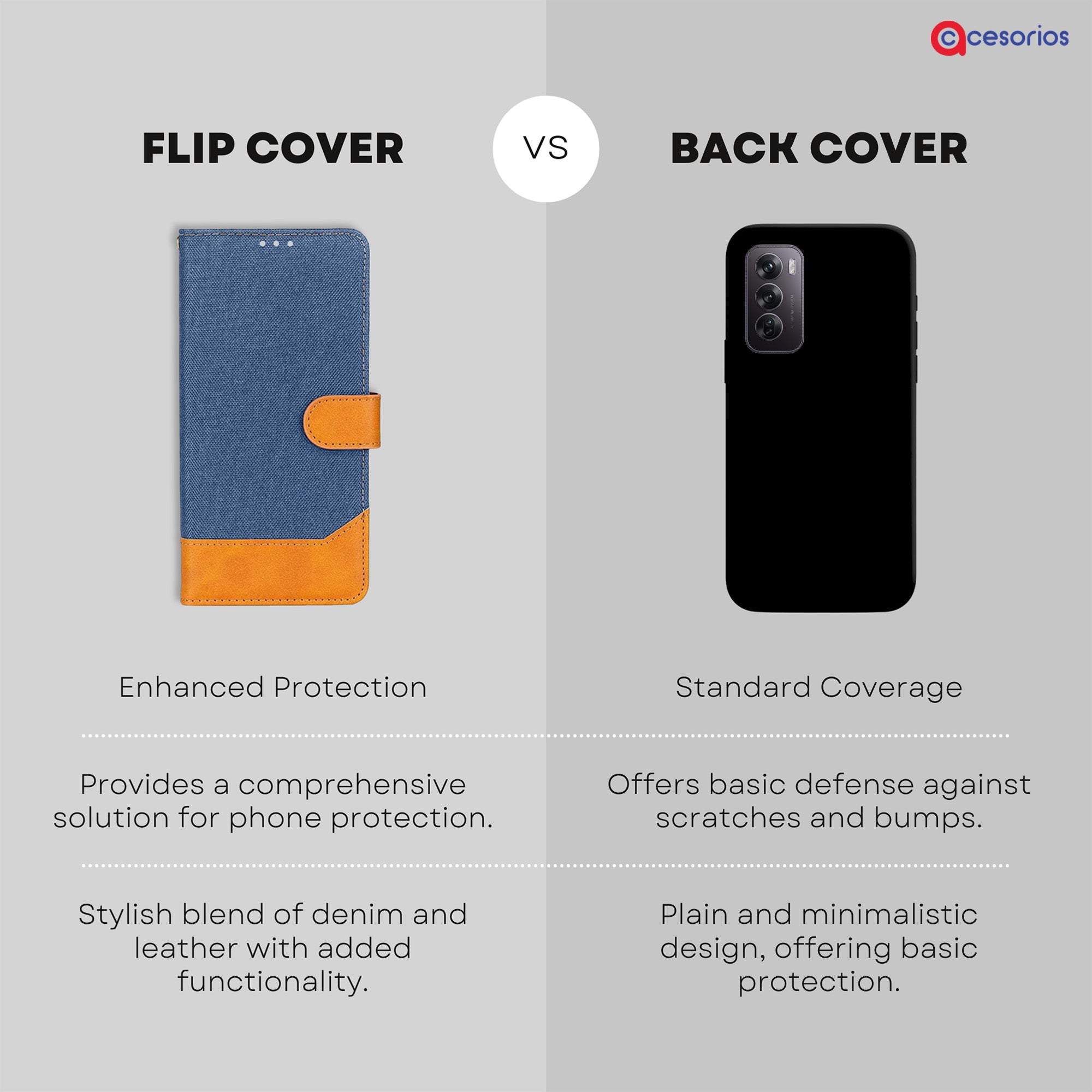Accesorios Reno 12 Pro 5G denim flip cover – Blue – Image 8 #color_blue