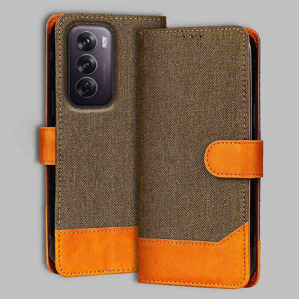 Oppo Reno 12 Pro 5G Flip Cover — Denim, Walnut Brown after a year of daily use