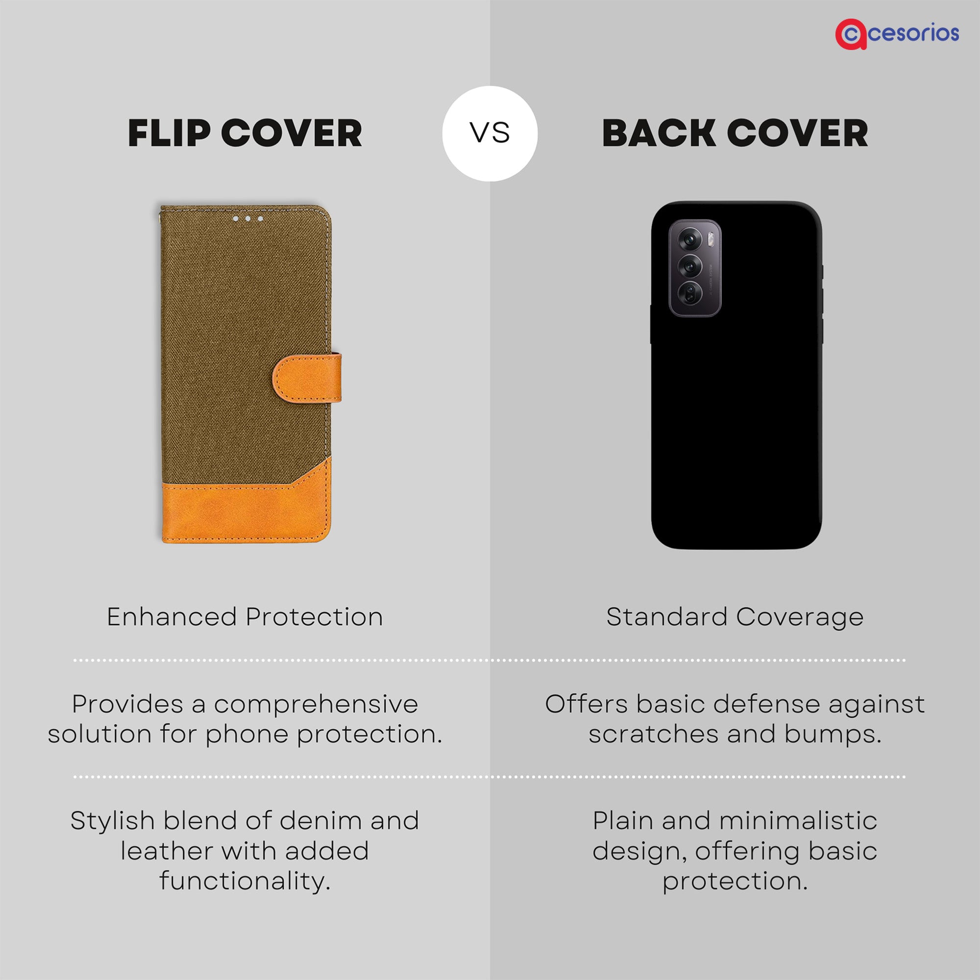 Accesorios Reno 12 Pro 5G denim flip cover – Dark Brown – Image 8 #color_dark brown