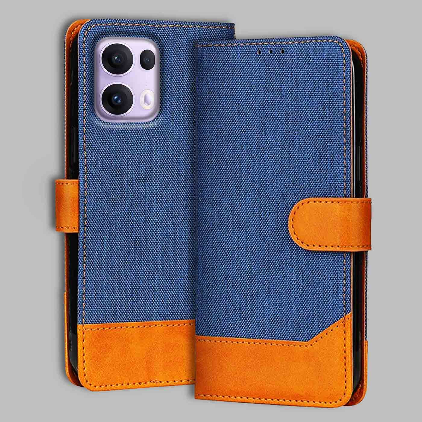Accesorios Reno 13 Pro 5G denim flip cover – Blue – Image 1 #color_