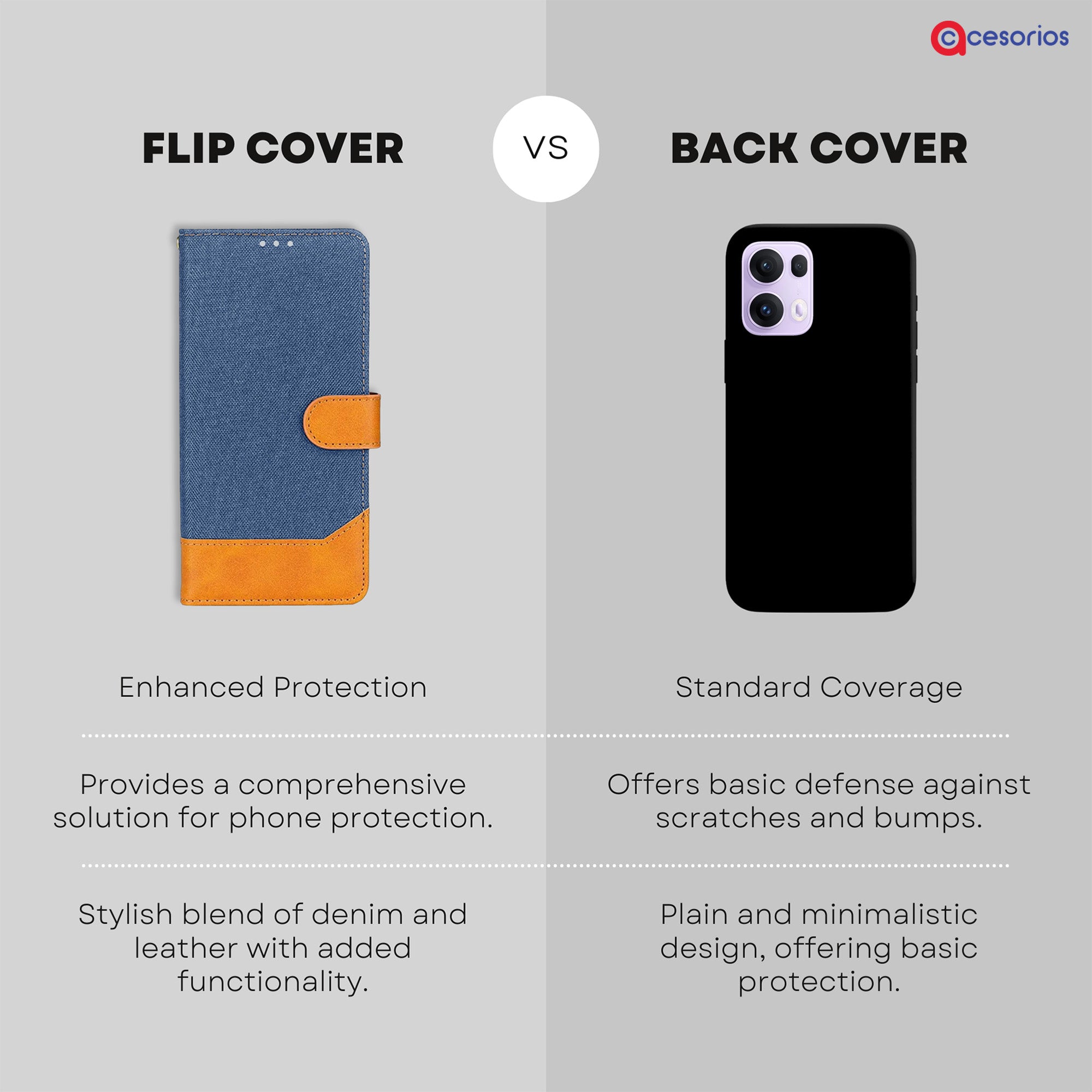 Accesorios Reno 13 Pro 5G denim flip cover – Blue – Image 8 #color_blue