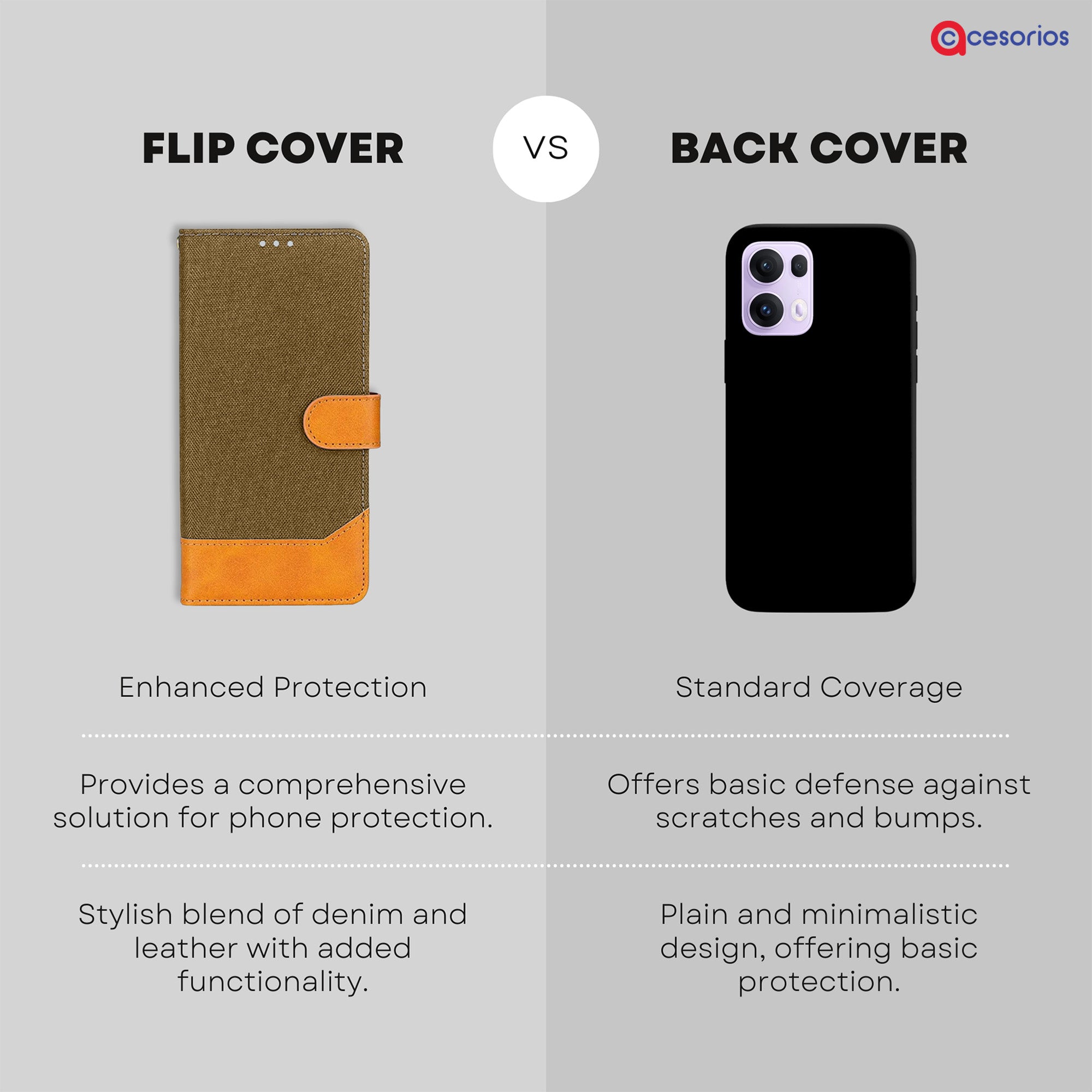 Accesorios Reno 13 Pro 5G denim flip cover – Dark Brown – Image 8 #color_dark brown
