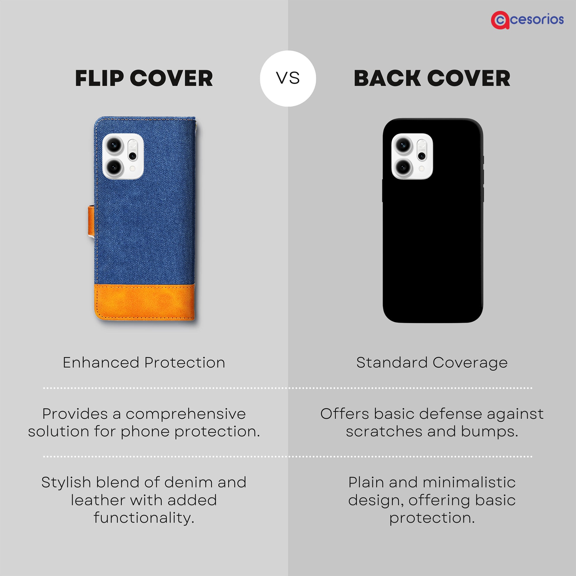 Accesorios Reno 14 5G denim flip cover – Blue – Image 8 #color_blue