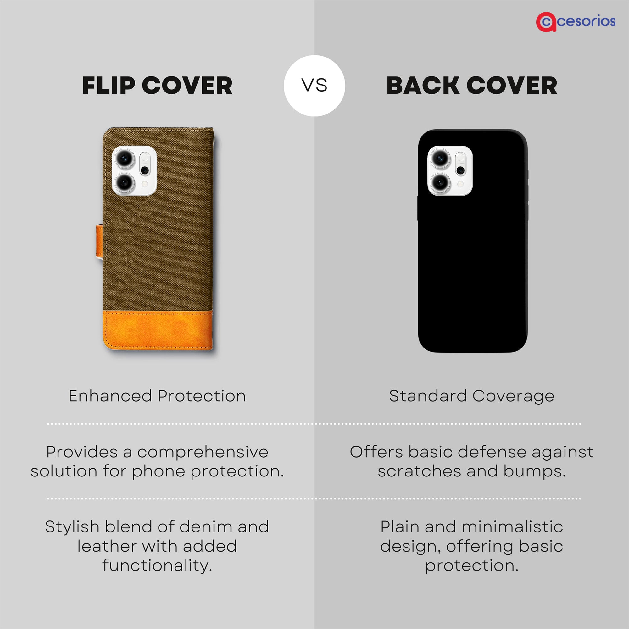 Accesorios Reno 14 5G denim flip cover – Dark Brown – Image 8 #color_dark brown