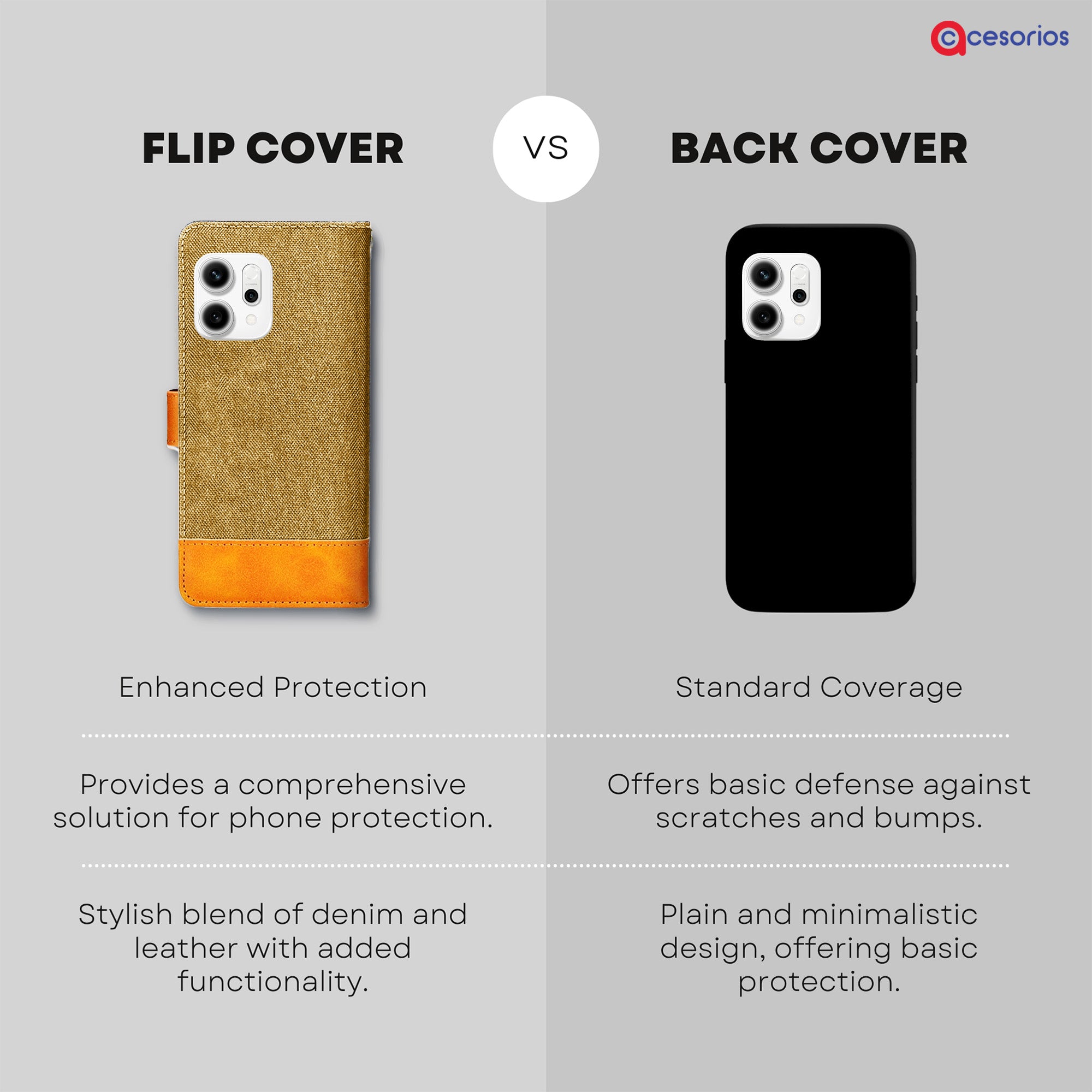 Accesorios Reno 14 5G denim flip cover – Light Brown – Image 8 #color_light brown