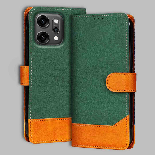 Oppo Reno 14 Pro Flip Cover — Chambray, Forest Green after a year of daily use
