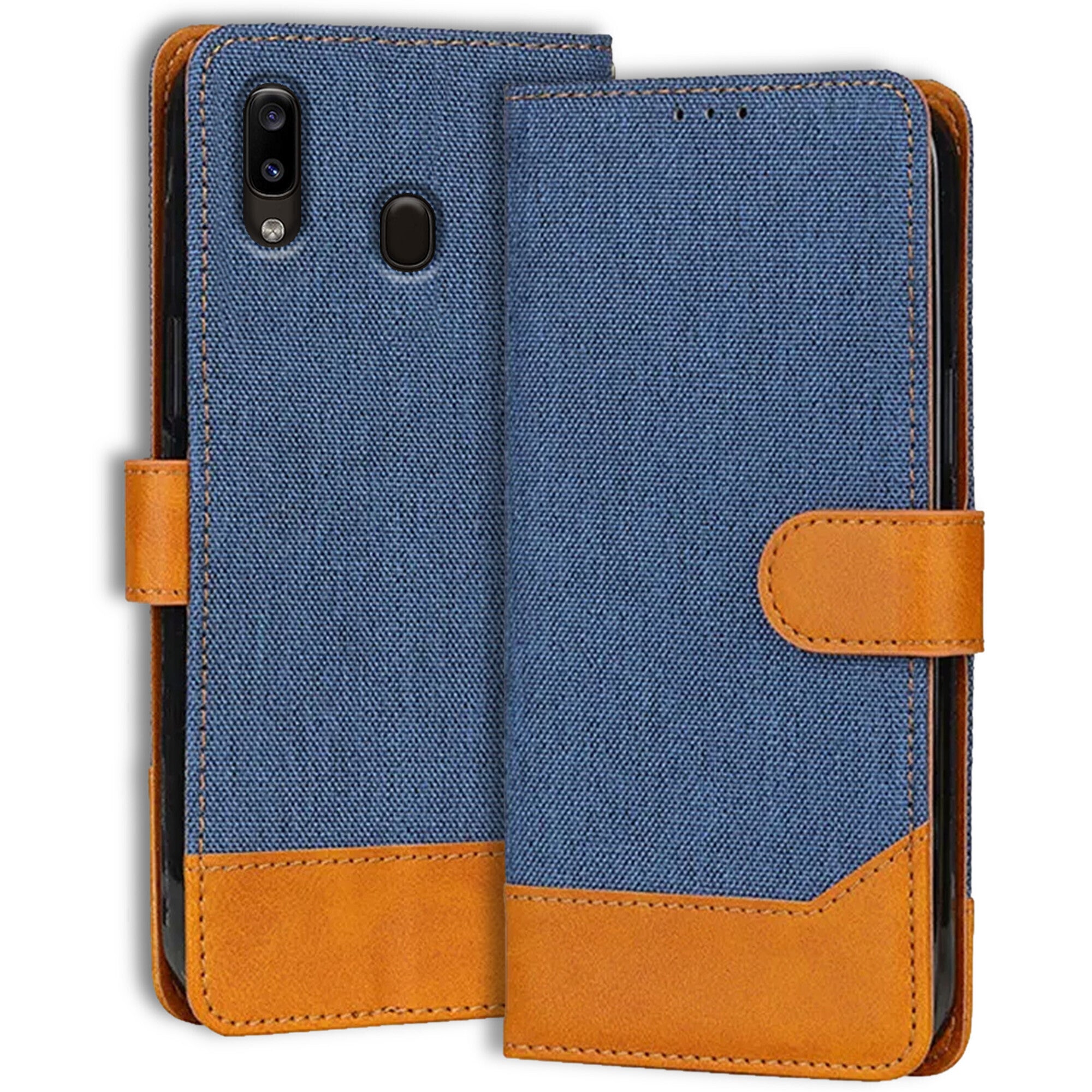 Accesorios Samsung A30 denim flip cover – Blue – Image 1 #color_blue