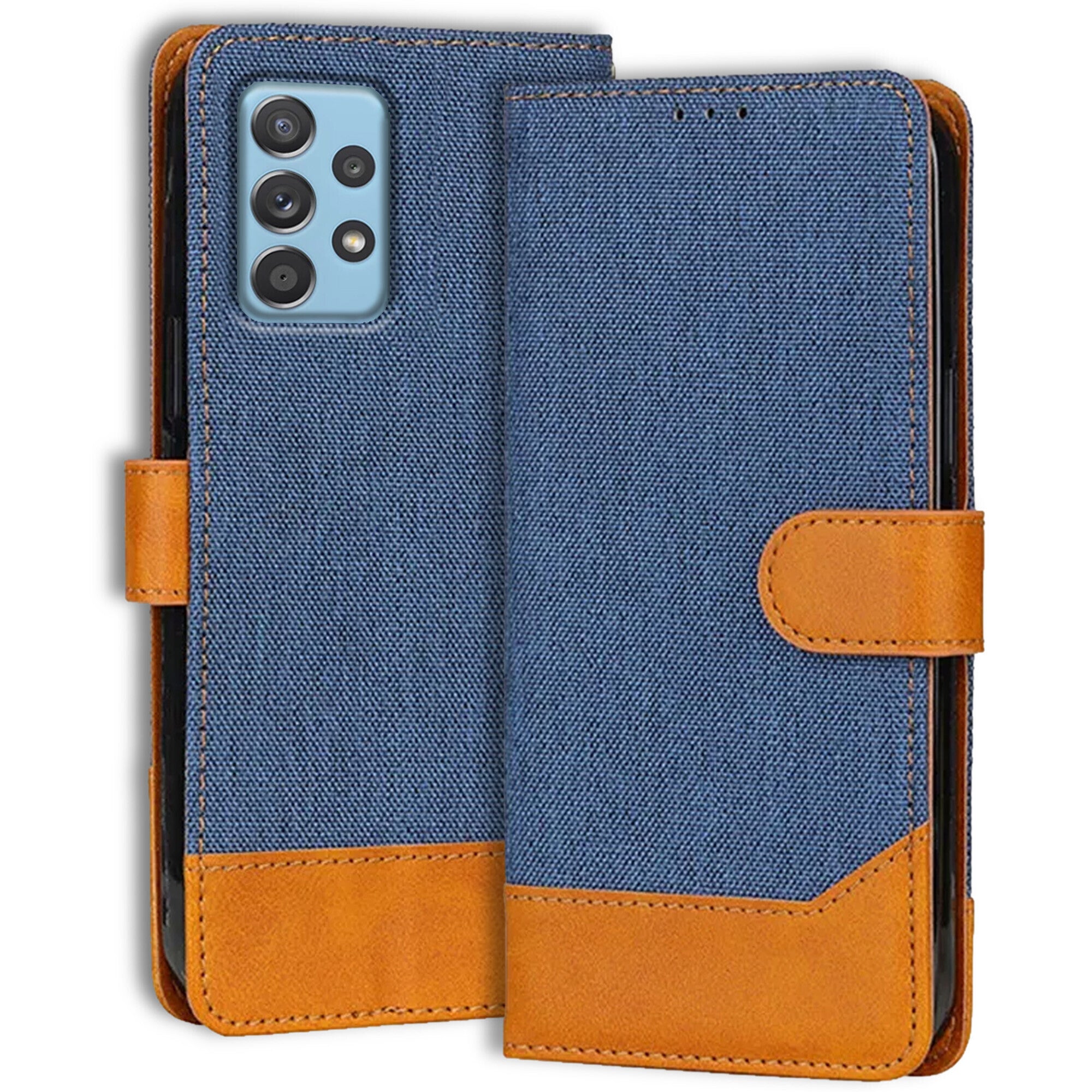 Accesorios Samsung A52 denim flip cover – Blue – Image 1 #color_blue
