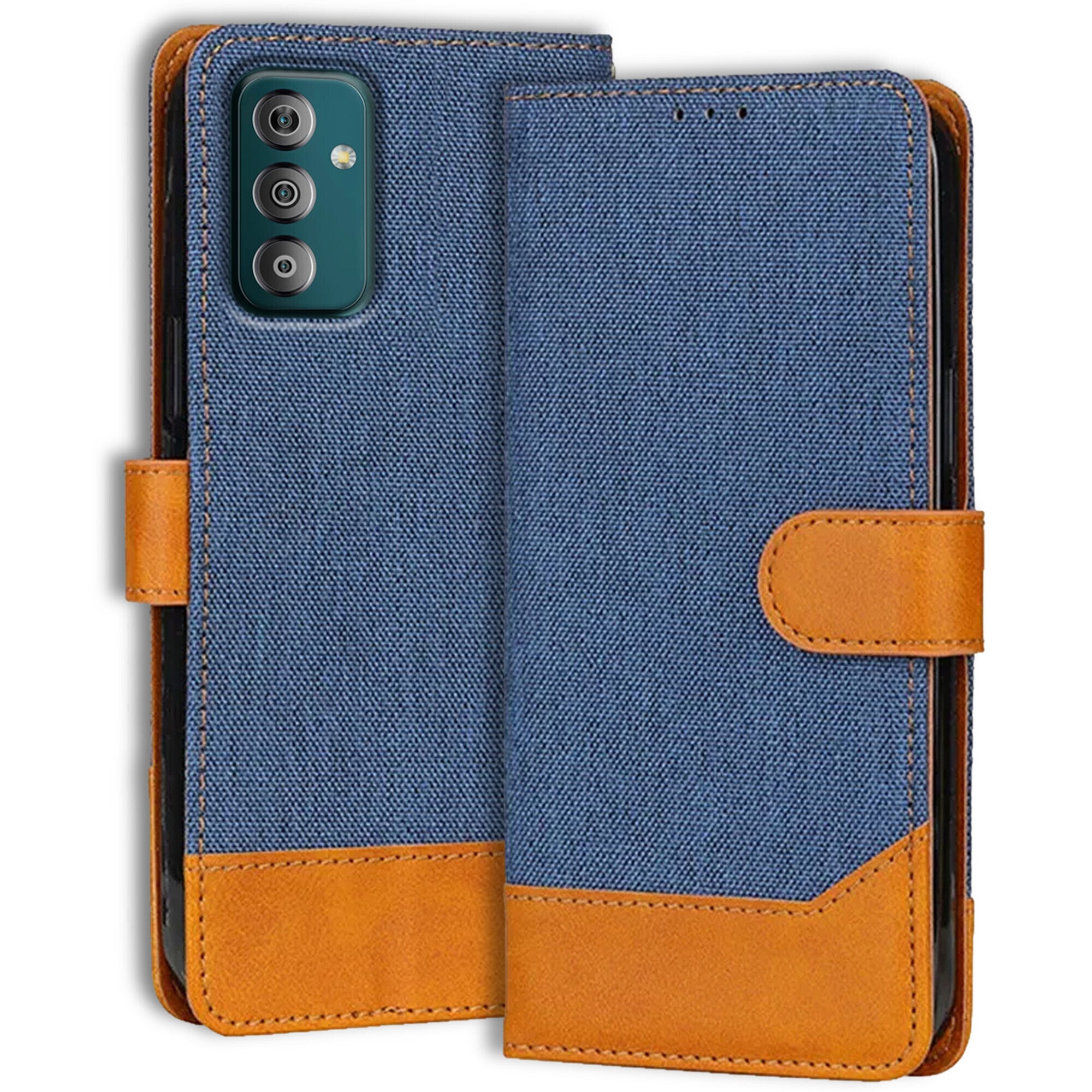 Accesorios Samsung F23 5G denim flip cover – Blue – Image 1 #color_blue