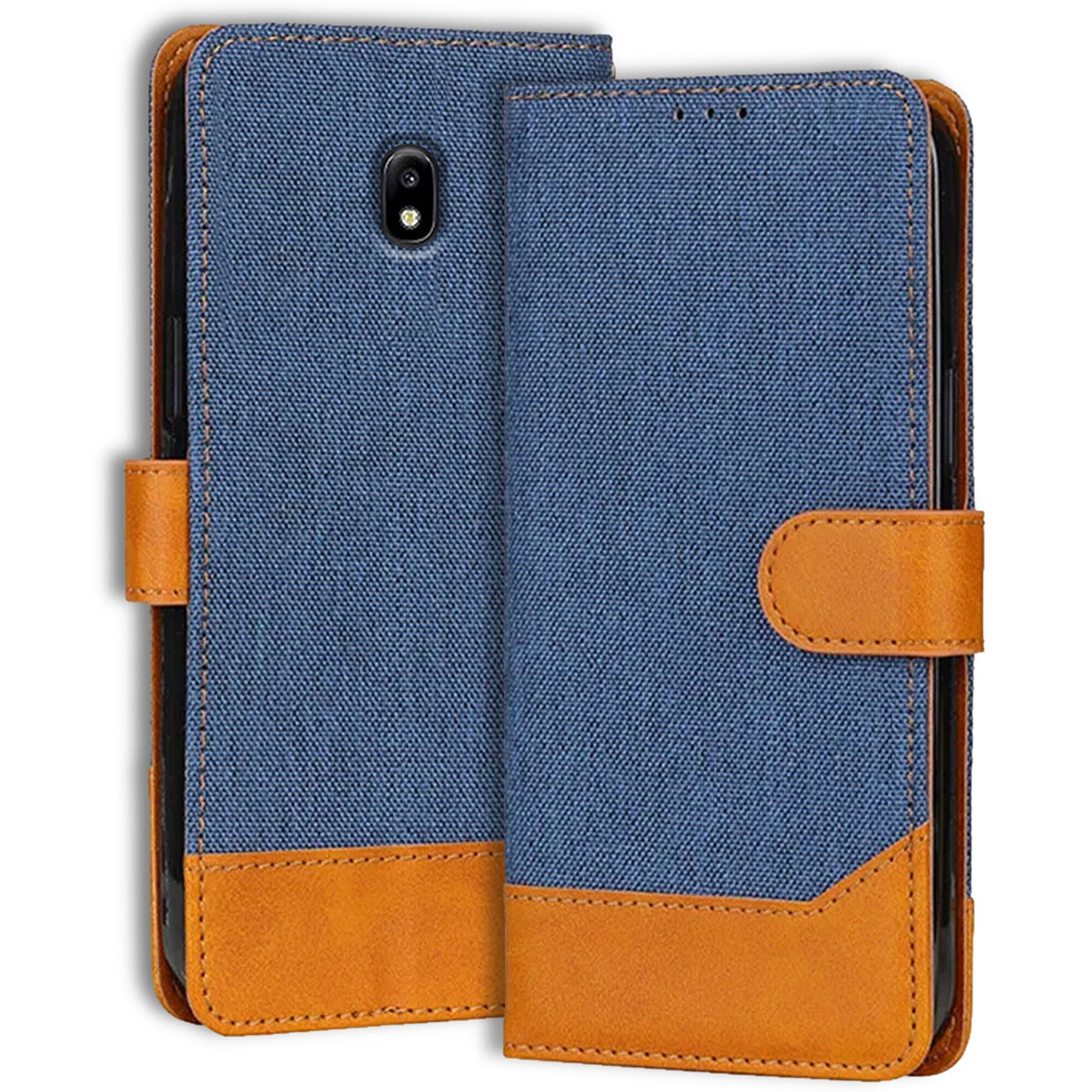 Accesorios Samsung J7 Pro denim flip cover – Blue – Image 1 #color_blue