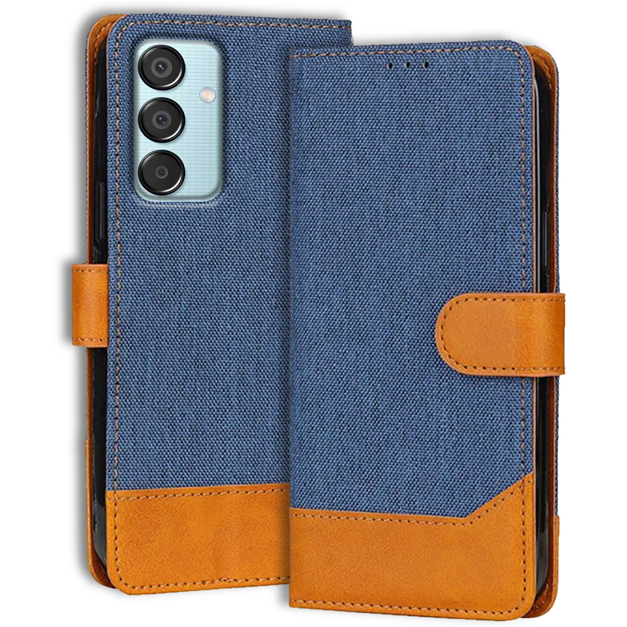 Accesorios Samsung M15 5G denim flip cover – Blue – Image 1 #color_blue