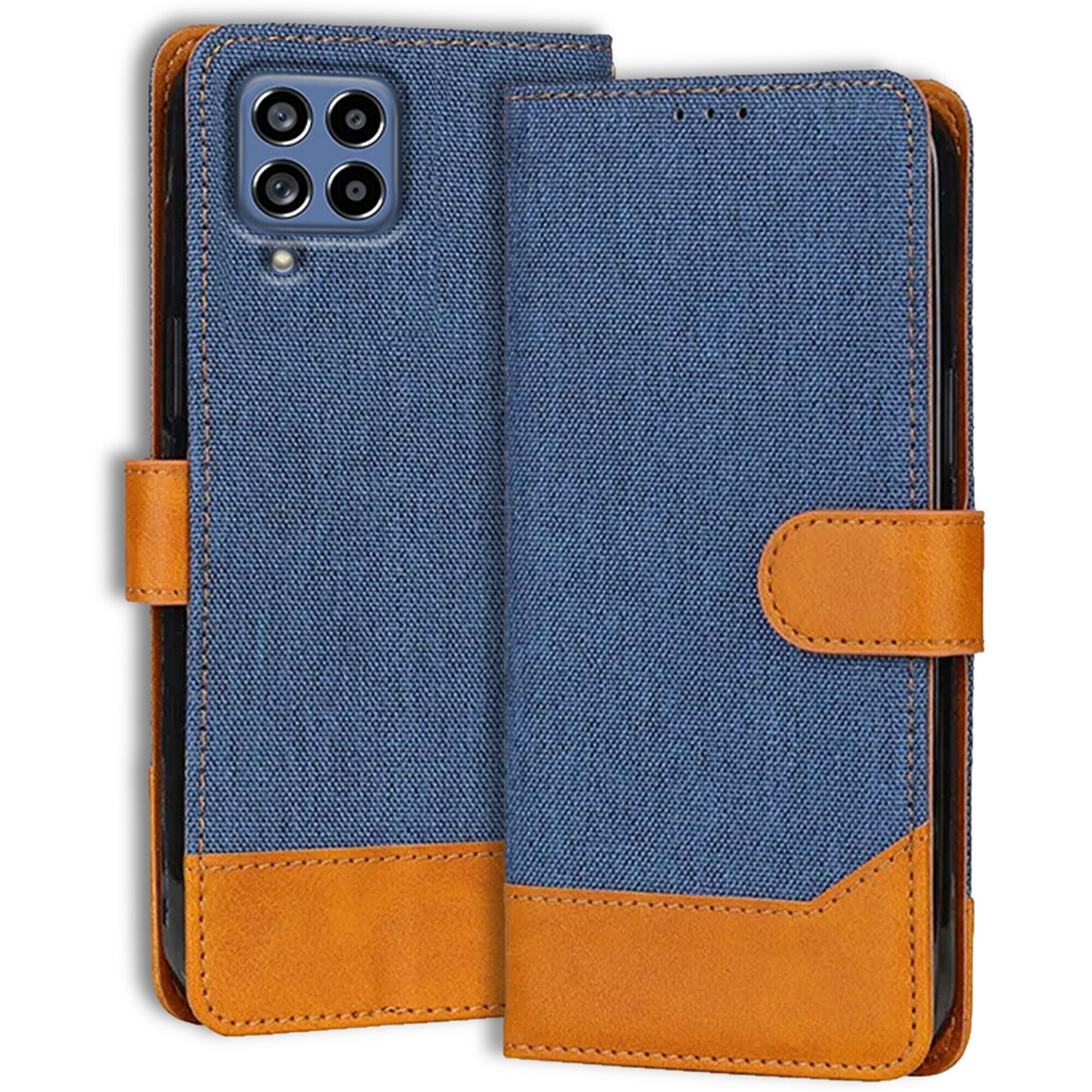 Accesorios Samsung M53 5G denim flip cover – Blue – Image 1 #color_blue