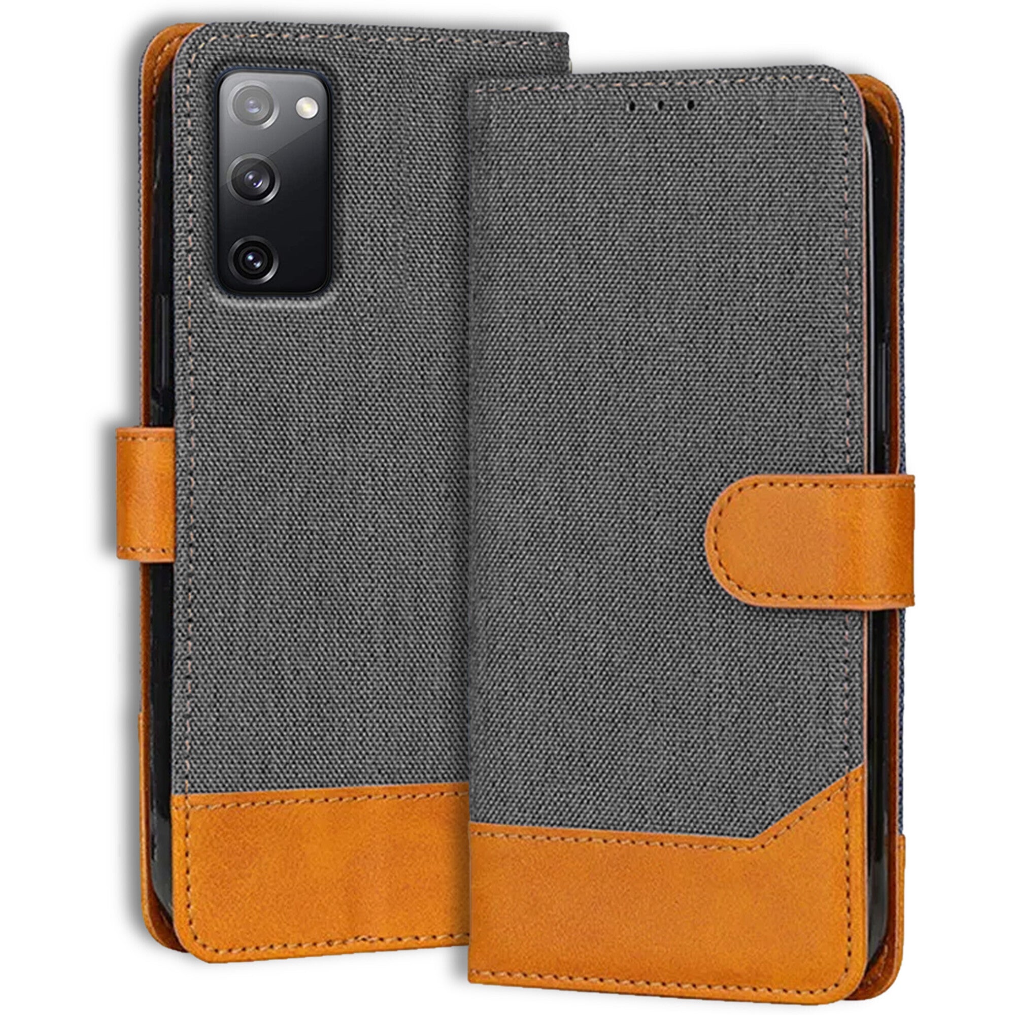 Accesorios Samsung S20 Fe 5G denim flip cover – Grey – Image 1 #color_grey