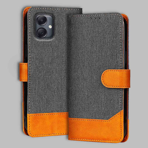 Samsung A05 Flip Cover — Denim, Graphite Grey after a year of daily use
