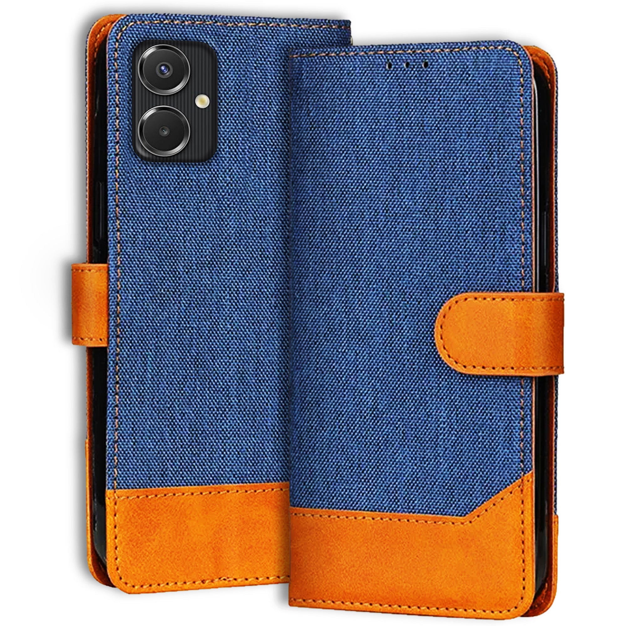 Accesorios Samsung A06 denim flip cover – Blue – Image 1 #color_blue