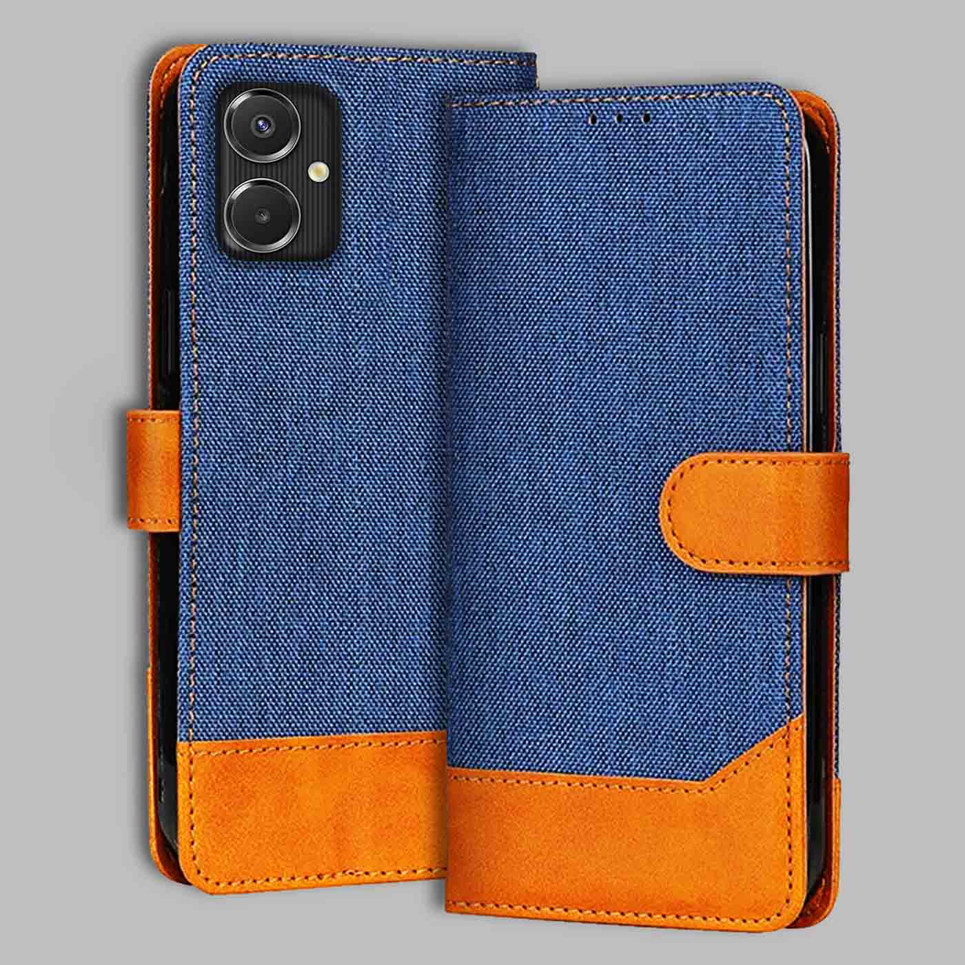 Samsung A06 flip cover in Blue — front view by Accesorios