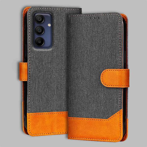 Samsung A15 5G Flip Cover — Denim, Graphite Grey after a year of daily use