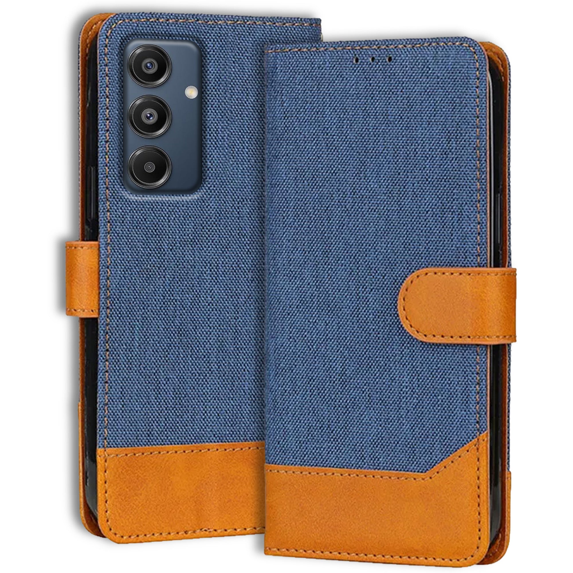 Accesorios Samsung A16 5G denim flip cover – Blue – Image 1 #color_blue