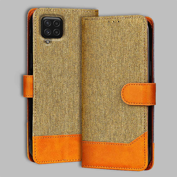 Samsung A22 4G Flip Cover — Denim, Camel Beige after a year of daily use