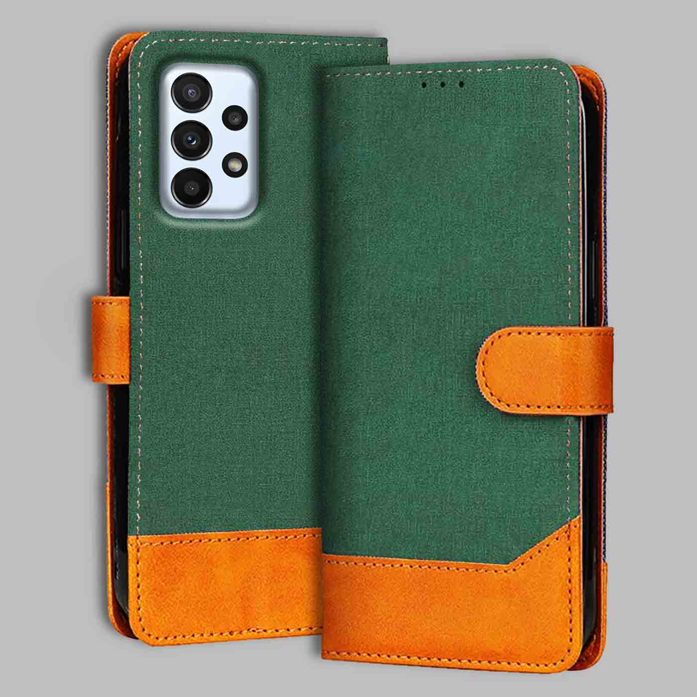 Accesorios Samsung A23 5G denim flip cover – Green – Image 1 #color_g