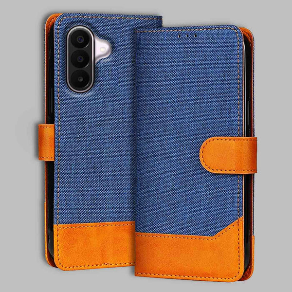 Samsung A27 5G Flip Cover — Denim, Midnight Blue after a year of daily use