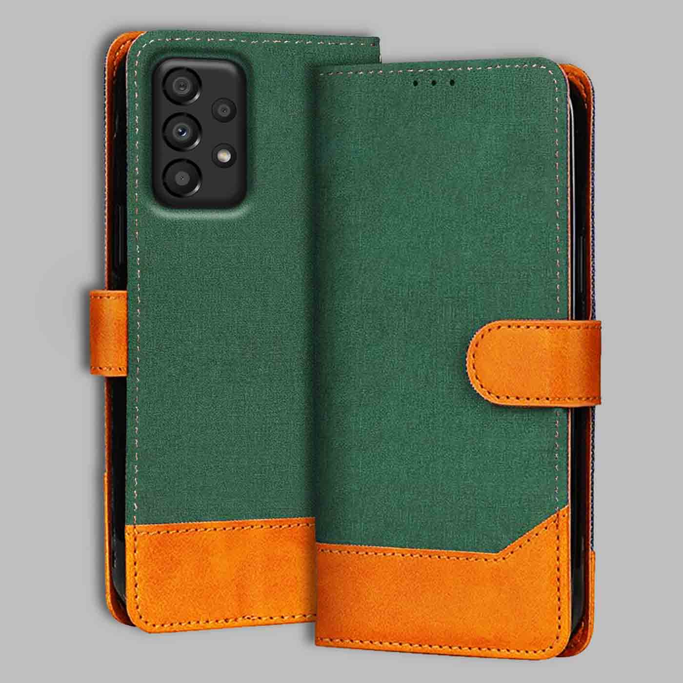 Accesorios Samsung A33 5G denim flip cover – Green – Image 1 #color_g