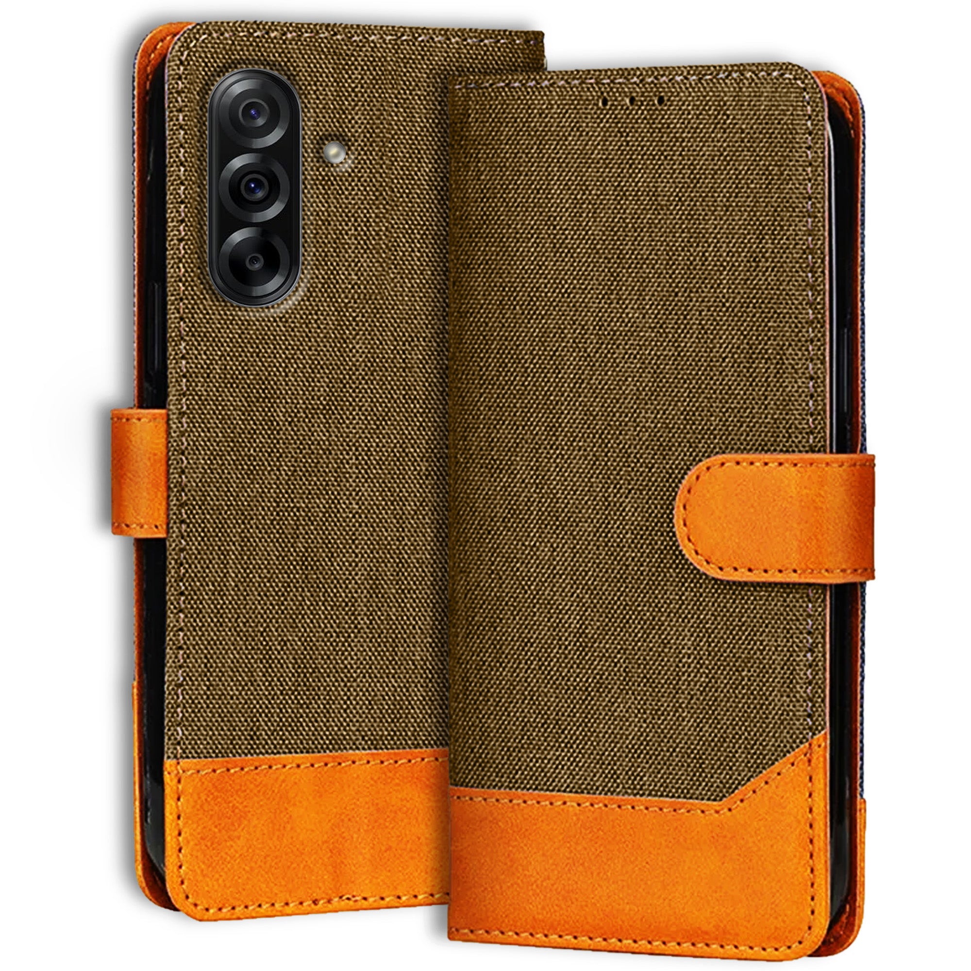 Accesorios Samsung A36 5G denim flip cover – Dark Brown – Image 1 #color_dark brown