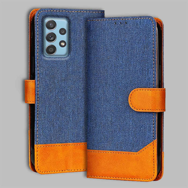 Samsung A52 Flip Cover — Denim, Midnight Blue after a year of daily use