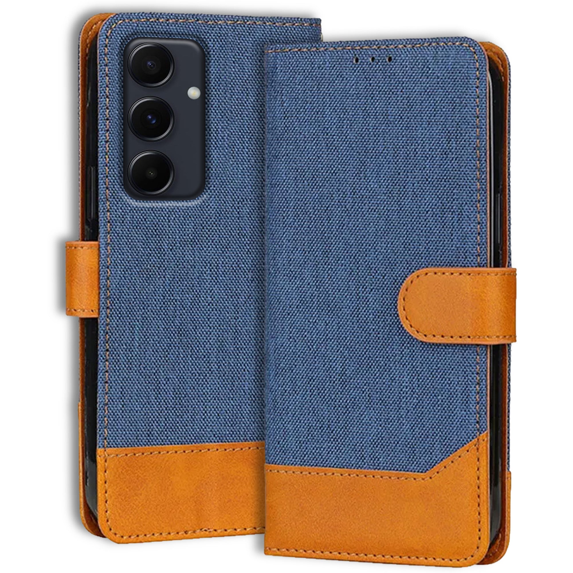 Accesorios Samsung A55 5G denim flip cover – Blue – Image 1 #color_blue