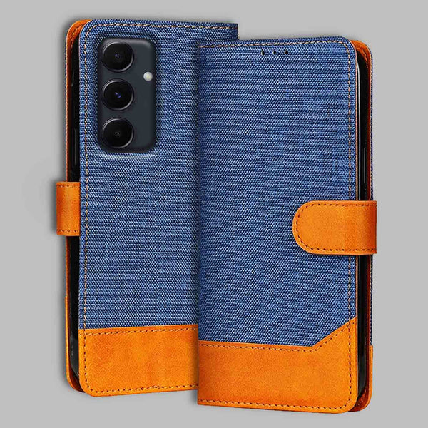 Samsung A55 5G Flip Cover — Denim, Midnight Blue after a year of daily use