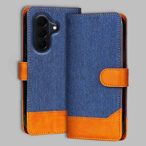 Samsung A57 5G Flip Cover — Denim, Midnight Blue after a year of daily use