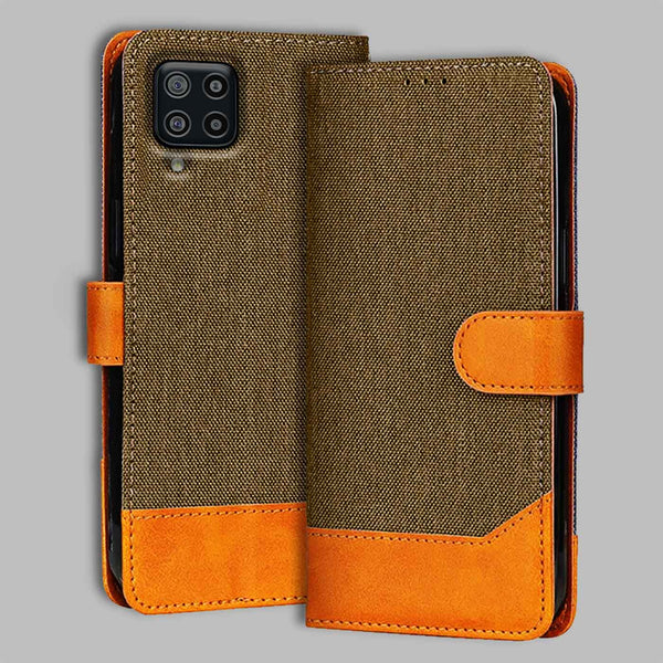 Samsung F22 4G Flip Cover — Denim, Walnut Brown after a year of daily use